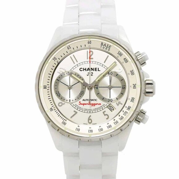 CHANEL J12 SUPERLEGGERA H3410 Chronograph Automatic Silver Dial Mens 90282575 - Picture 1 of 8